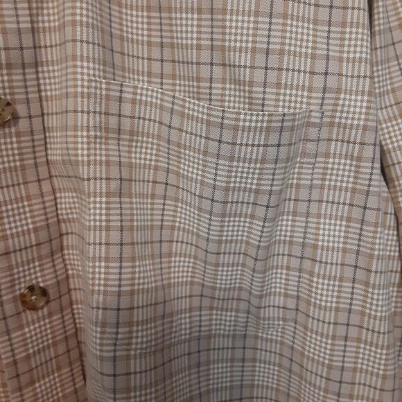 Brooks Brothers Mens L Brown Plaid Long Sleeve Button Up Shirt Non Iron Slim Fit - Picture 2 of 8